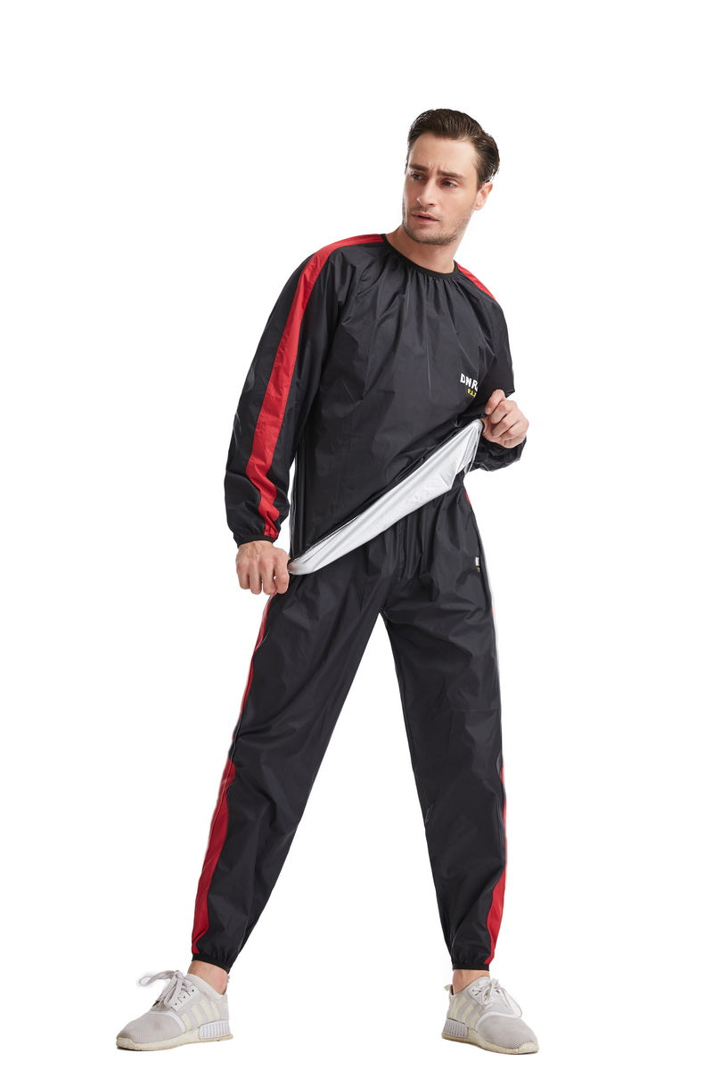 DNRZY F.I.T Sauna Suit for Men – Tear-Resistant Slimming Sweat Suit, Sports Sauna Jacket for Boxing and Gym, with Pants
