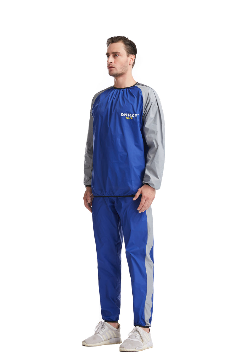 DNRZY F.I.T Sauna Suit for Men – Tear-Resistant Slimming Sweat Suit, Sports Sauna Jacket for Boxing and Gym, with Pants