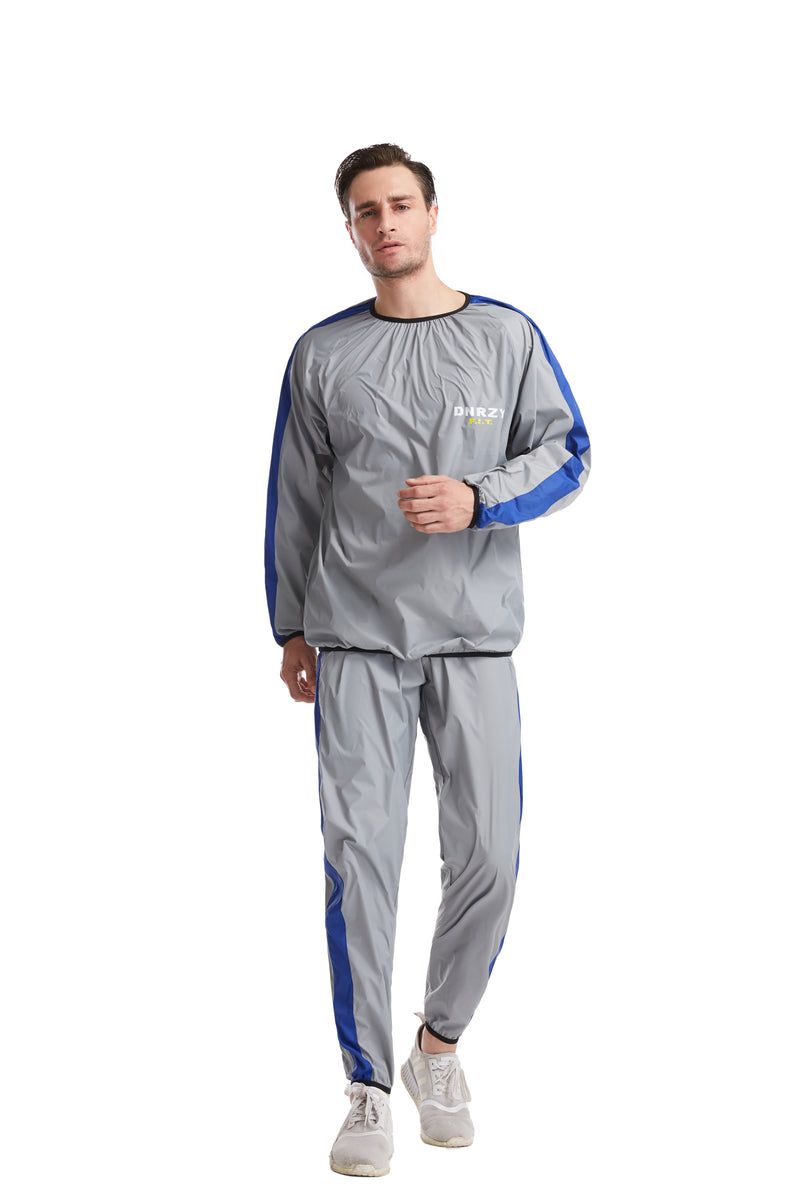 DNRZY F.I.T Sauna Suit for Men – Tear-Resistant Slimming Sweat Suit, Sports Sauna Jacket for Boxing and Gym, with Pants