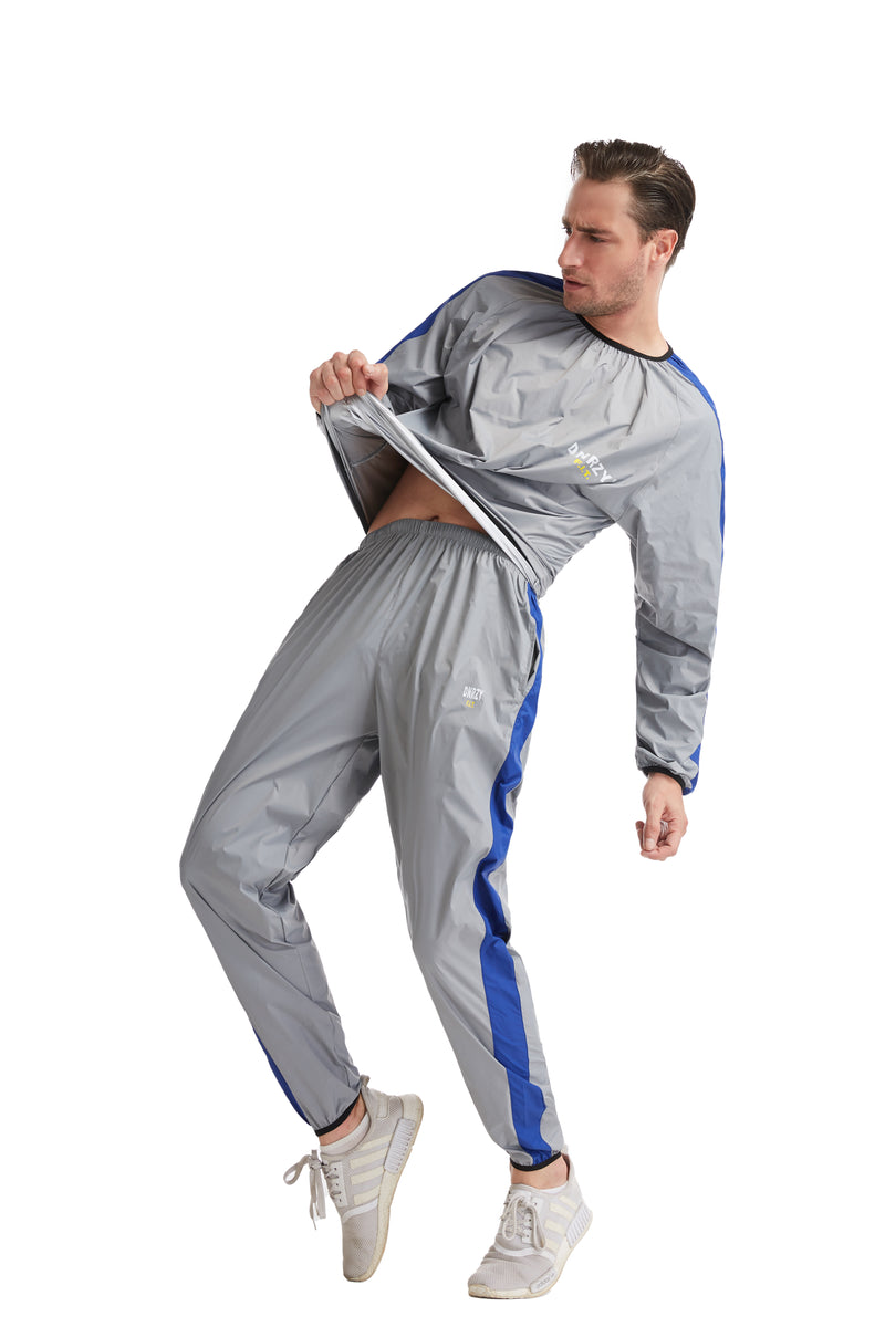 DNRZY F.I.T Sauna Suit for Men – Tear-Resistant Slimming Sweat Suit, Sports Sauna Jacket for Boxing and Gym, with Pants
