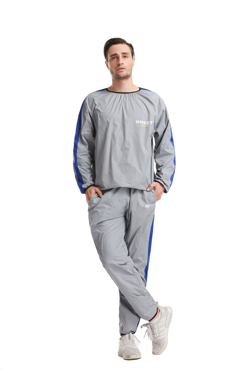 DNRZY F.I.T Sauna Suit for Men – Tear-Resistant Slimming Sweat Suit, Sports Sauna Jacket for Boxing and Gym, with Pants